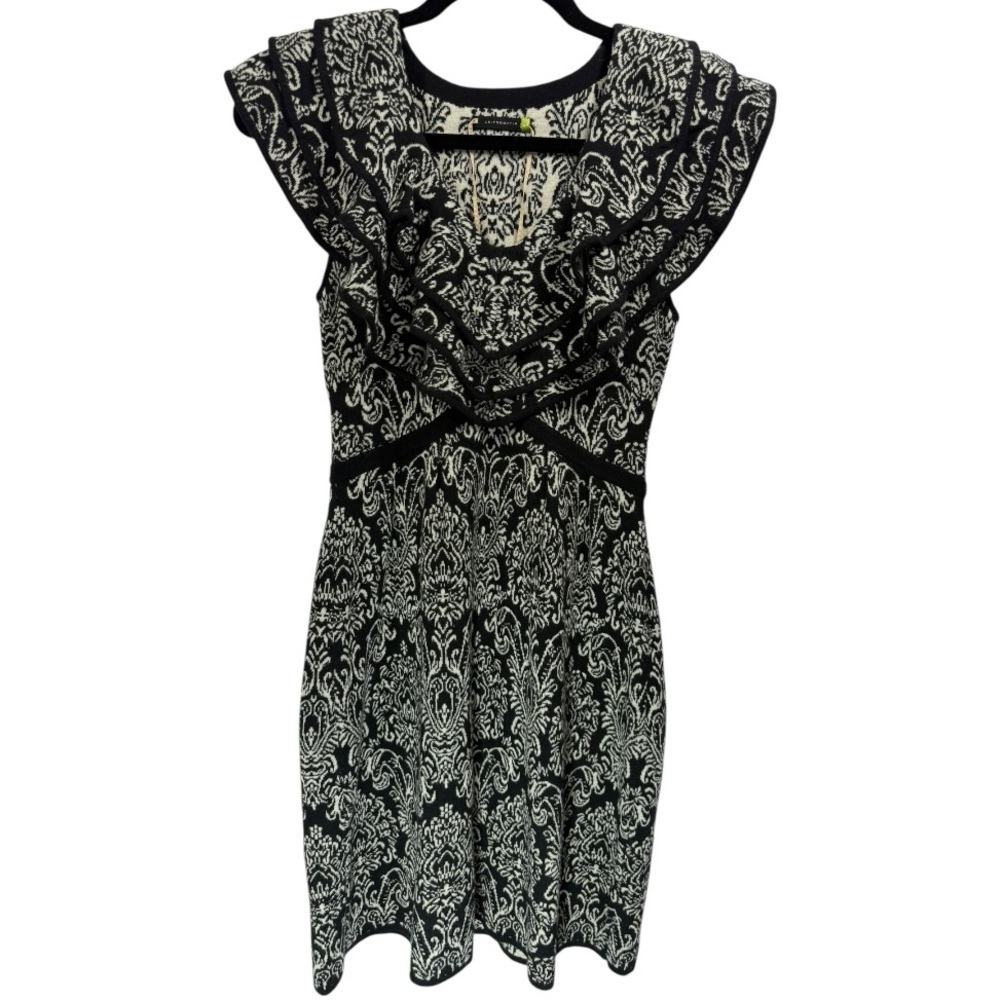Leifsdottir Ruffle Neck Sleeveless Wool Cashmere Sweater Dress XS